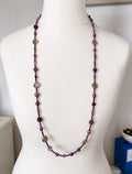 Magenta mixed necklace