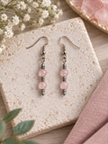 Rose quartz earrings