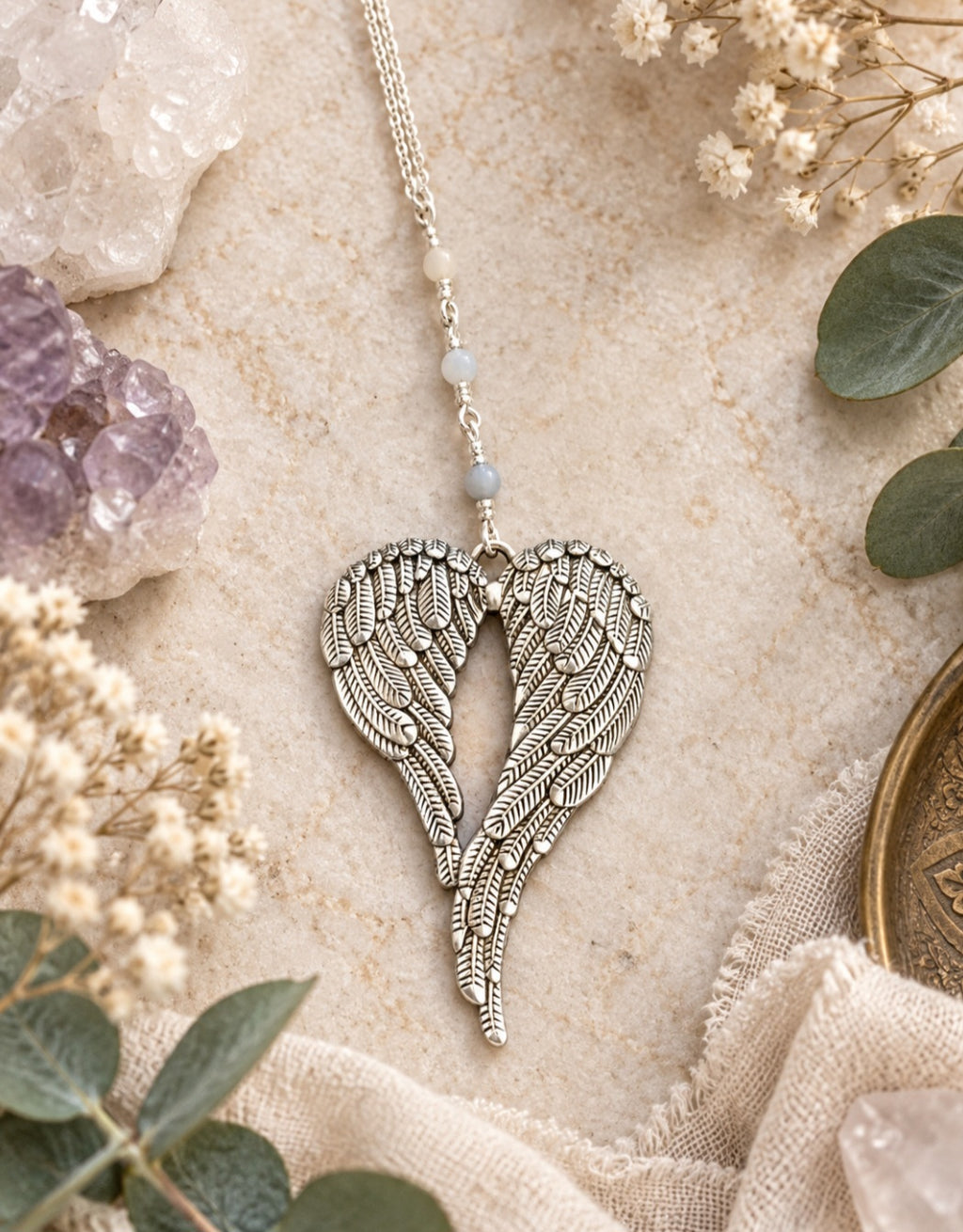 Statement wings pendant