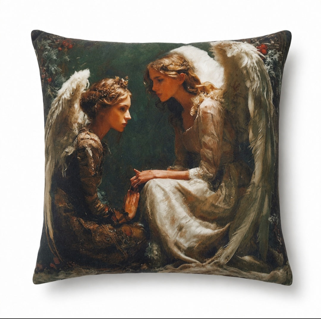 Cushion, two angels
