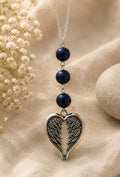 Lapis Lazuli and angel wings pendant