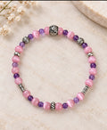 Cherry jasper and amethyst bracelet
