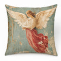 Cushion, angel on green background