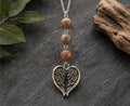 Jasper and angelwings pendant