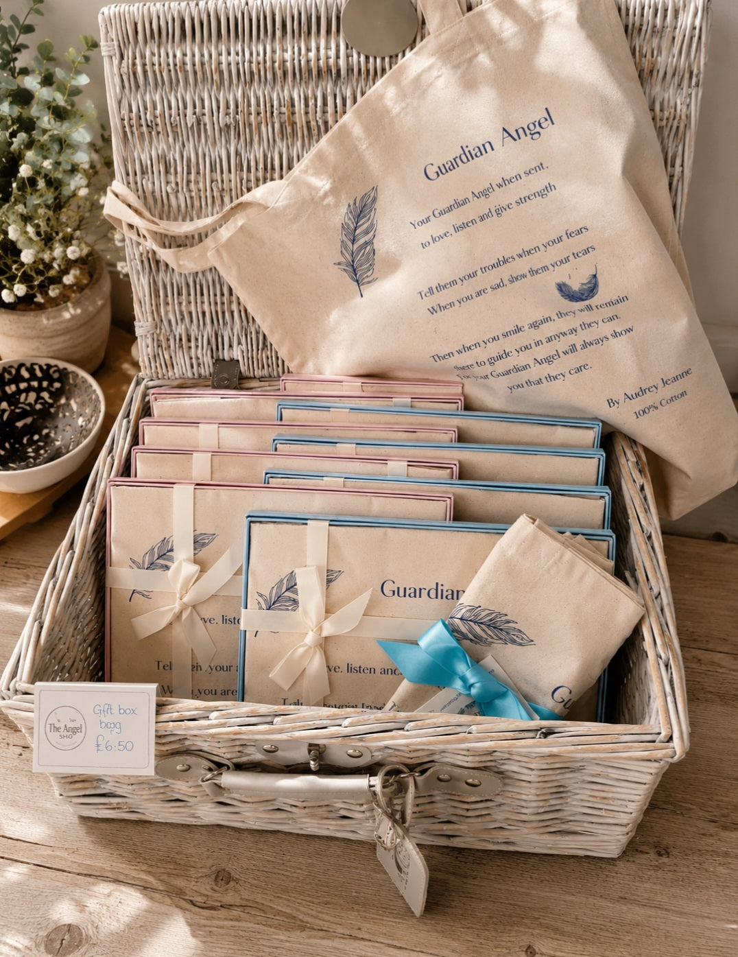 Guardian angel poem shopping bag