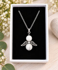 Howlite angel pendant