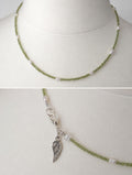 Peridot and freshwater pearl necklace