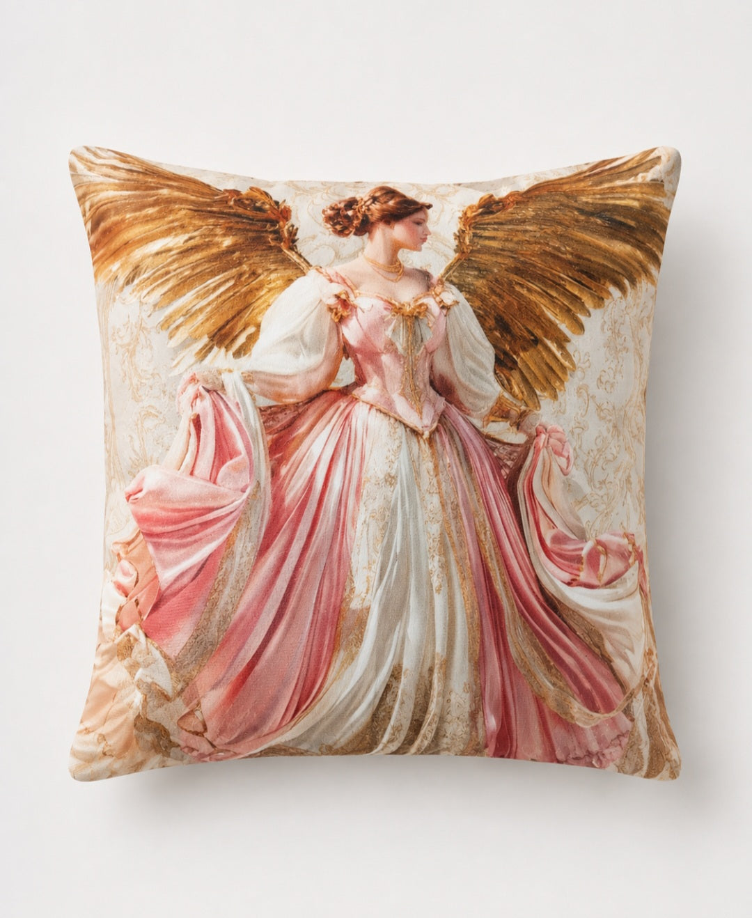Cushion, angel with flowing dress