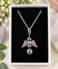 Hematite angel pendant