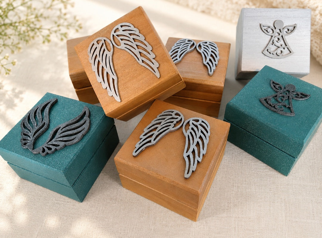 Wooden angel box